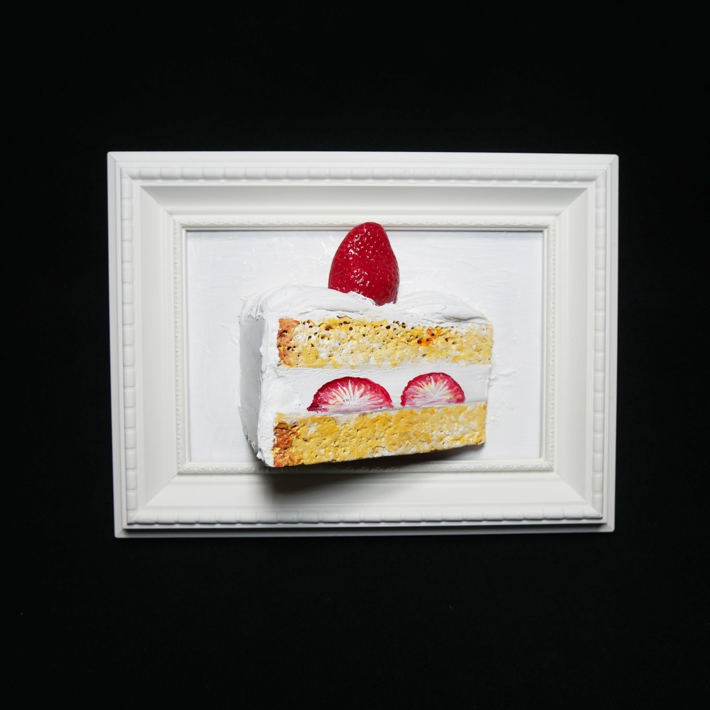油絵 油彩 油彩画 絵 絵画 【飛び出すショートケーキ】