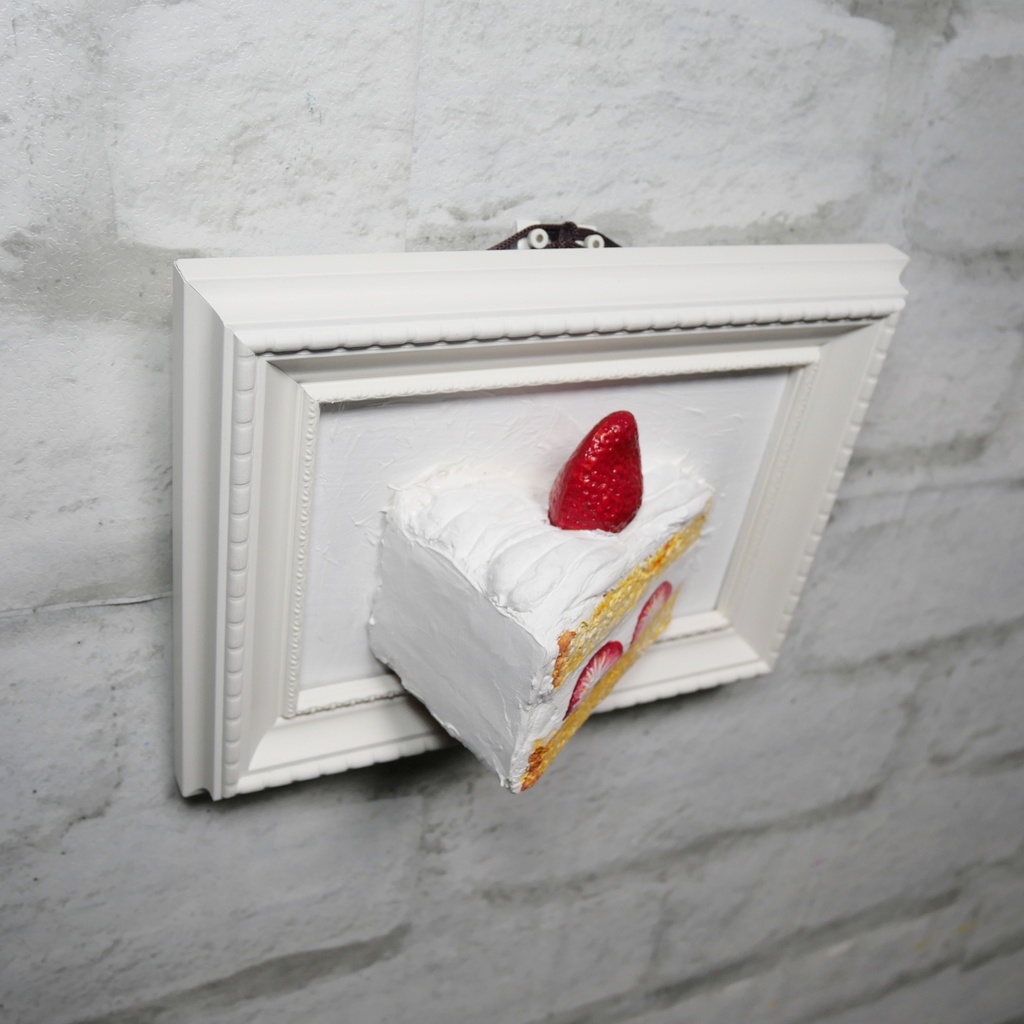 油絵 油彩 油彩画 絵 絵画 【飛び出すショートケーキ】