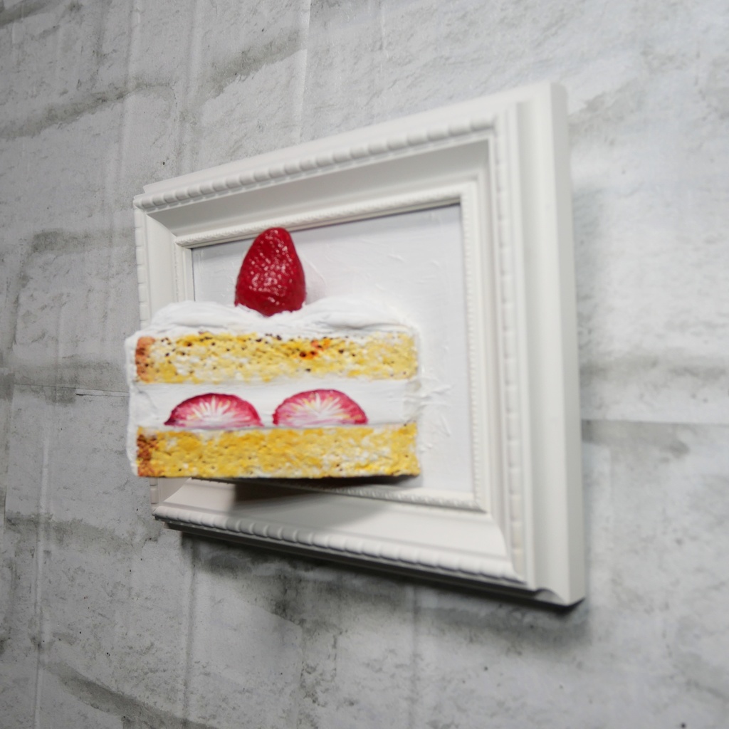 油絵 油彩 油彩画 絵 絵画 【飛び出すショートケーキ】