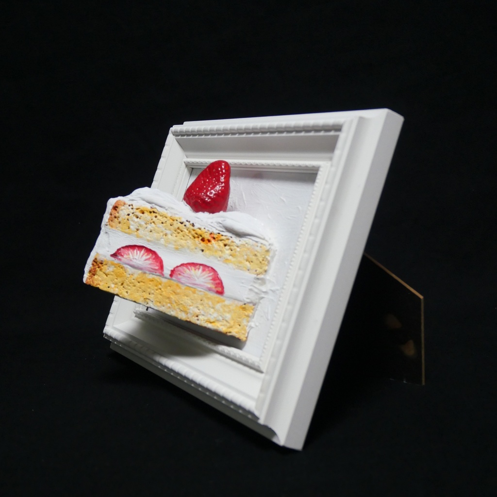 油絵 油彩 油彩画 絵 絵画 【飛び出すショートケーキ】