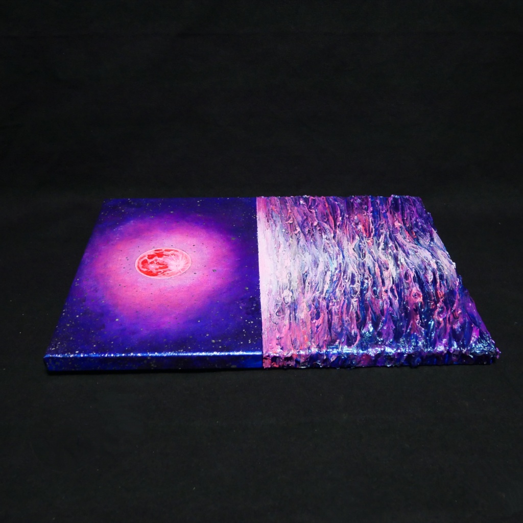 油絵 油彩 油彩画 絵 絵画 【ストロベリームーン】