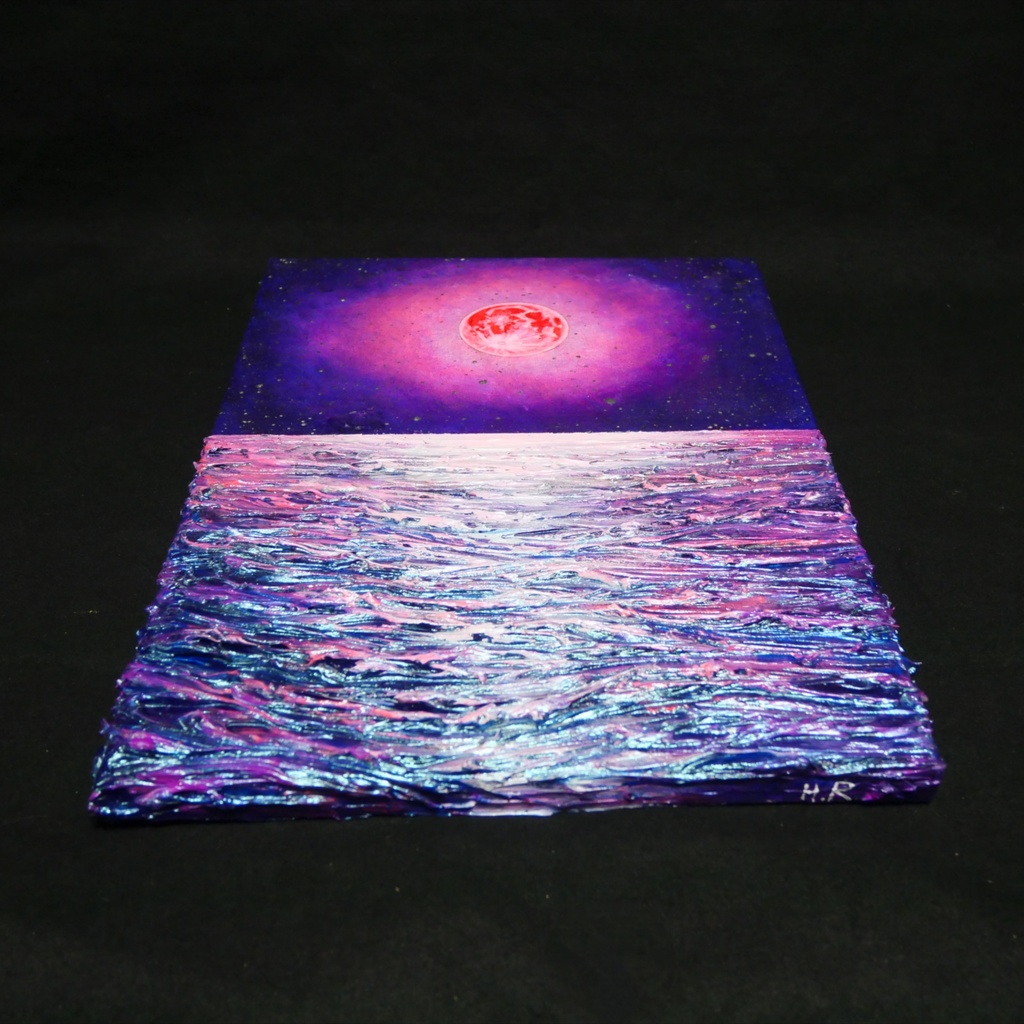 油絵 油彩 油彩画 絵 絵画 【ストロベリームーン】