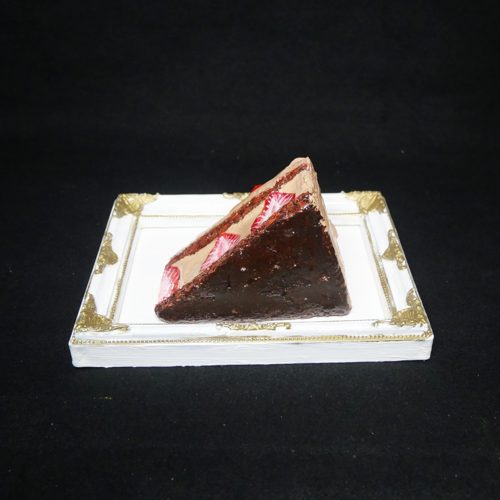 油絵 油彩 油彩画 絵 絵画 【飛び出すイチゴチョコケーキ】