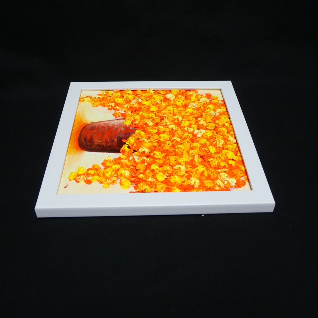 油絵 油彩 油彩画 絵画 絵 ミニ絵画【ミモザ】