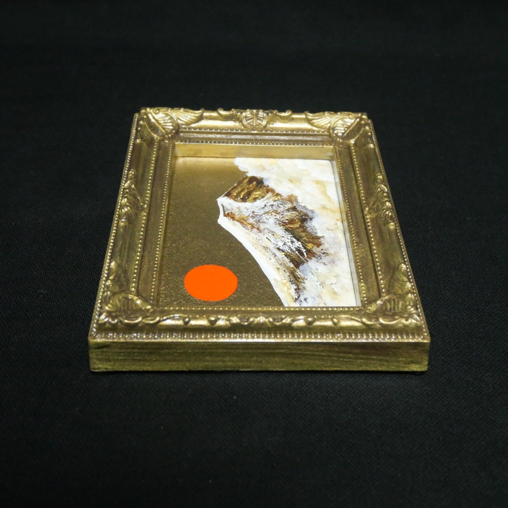 油絵 油彩 油彩画 絵 絵画 ミニ絵画 【黄金富士】