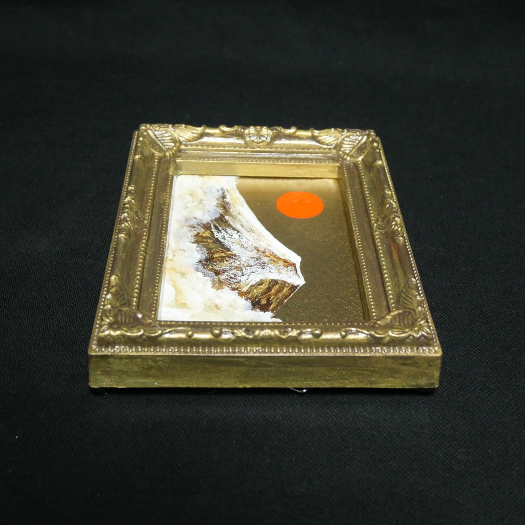 油絵 油彩 油彩画 絵 絵画 ミニ絵画 【黄金富士】