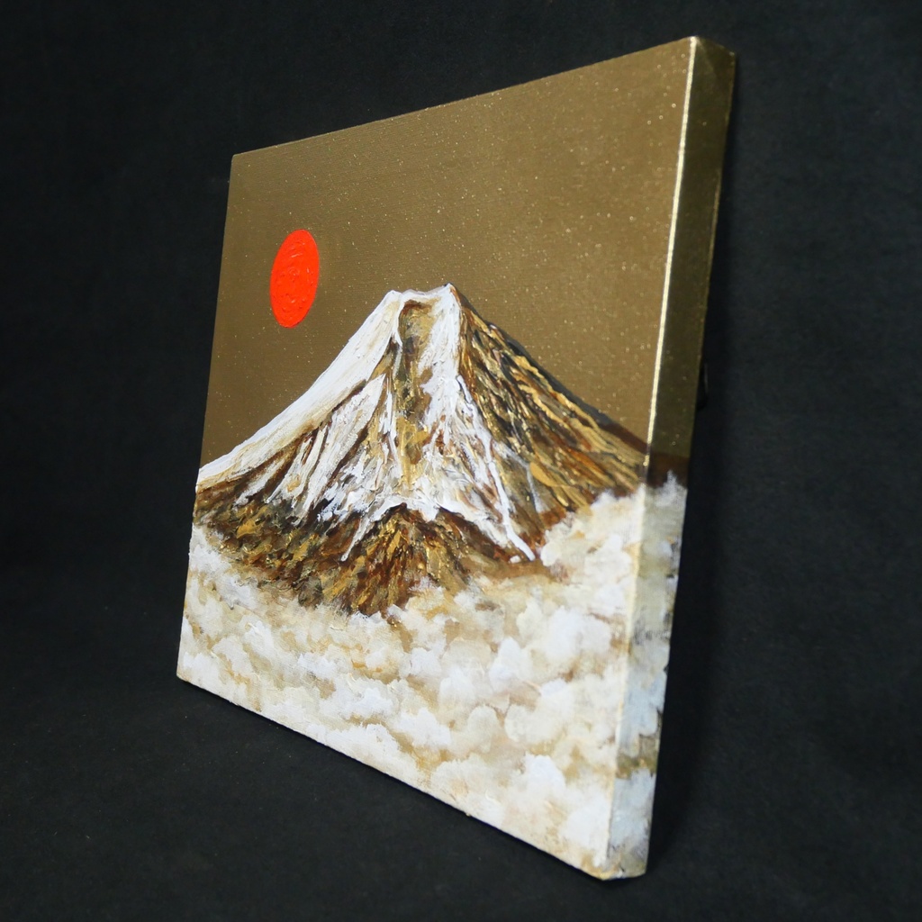 油絵 油彩 油彩画 絵 絵画 【黄金富士】