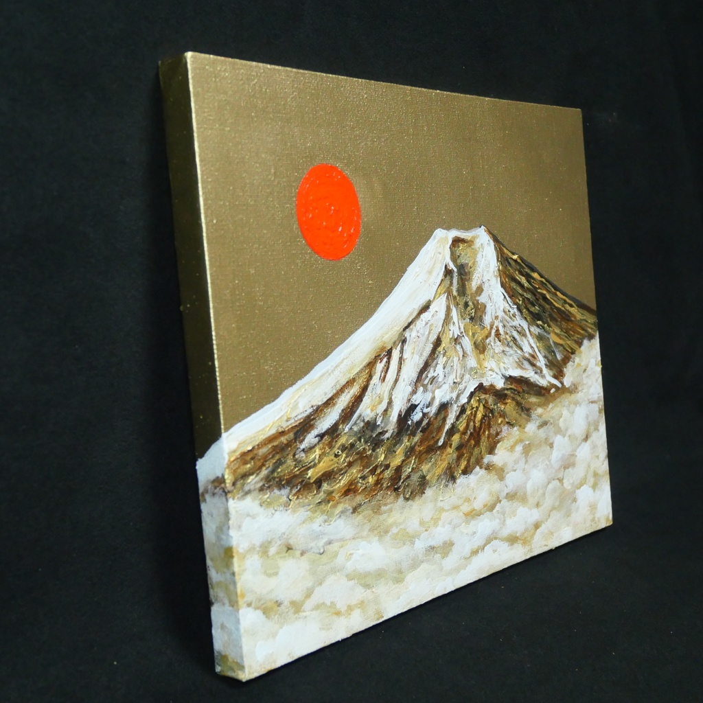 油絵 油彩 油彩画 絵 絵画 【黄金富士】