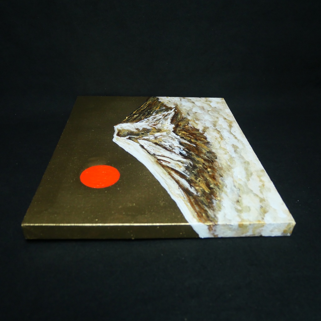 油絵 油彩 油彩画 絵 絵画 【黄金富士】