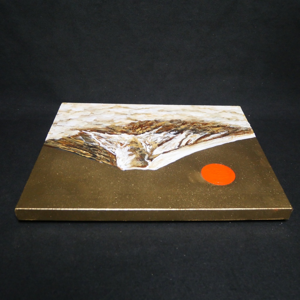 油絵 油彩 油彩画 絵 絵画 【黄金富士】