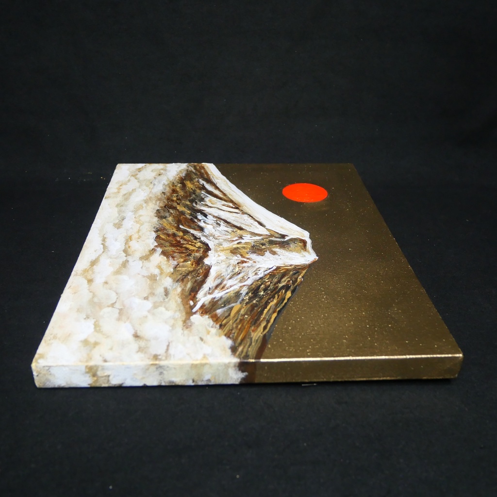 油絵 油彩 油彩画 絵 絵画 【黄金富士】