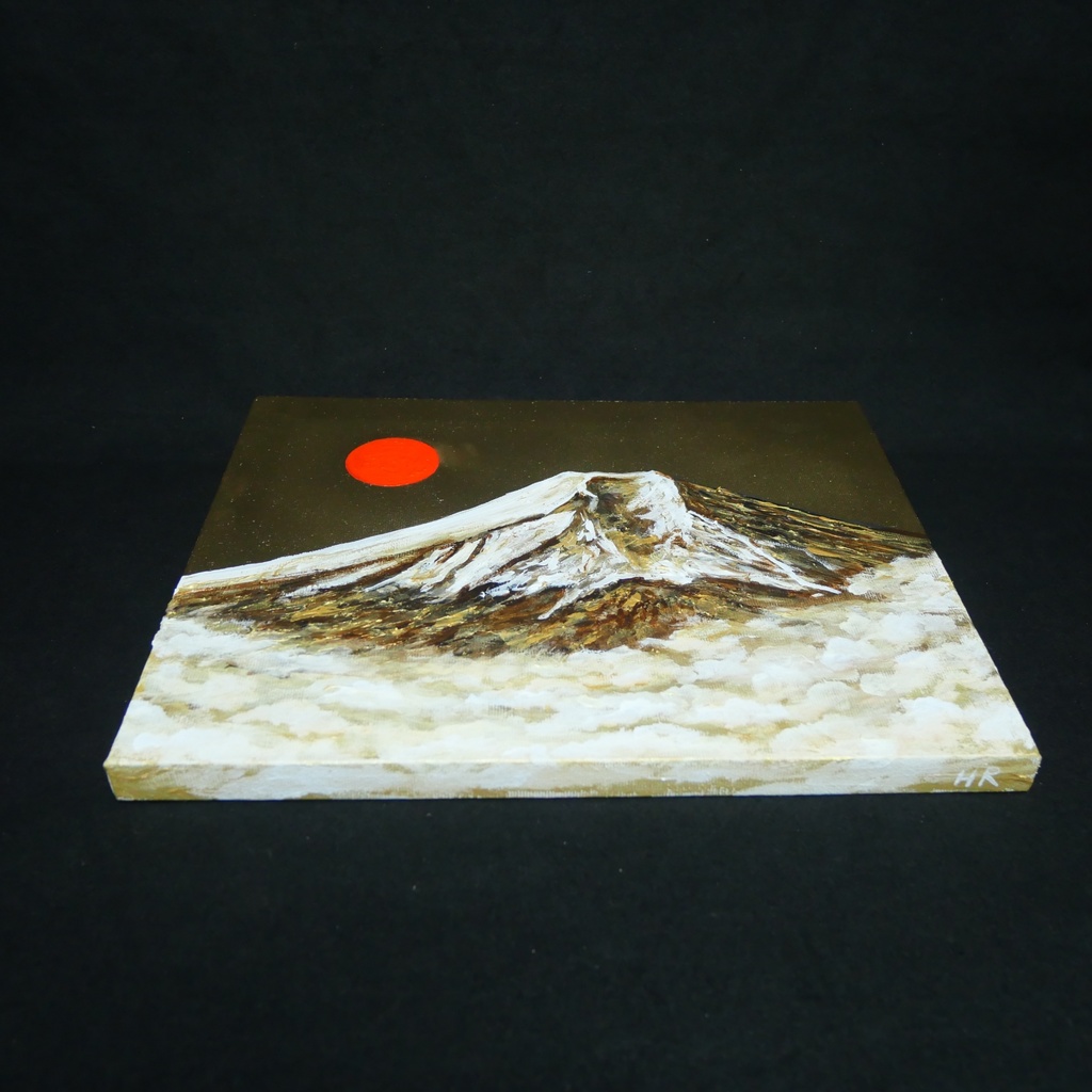 油絵 油彩 油彩画 絵 絵画 【黄金富士】