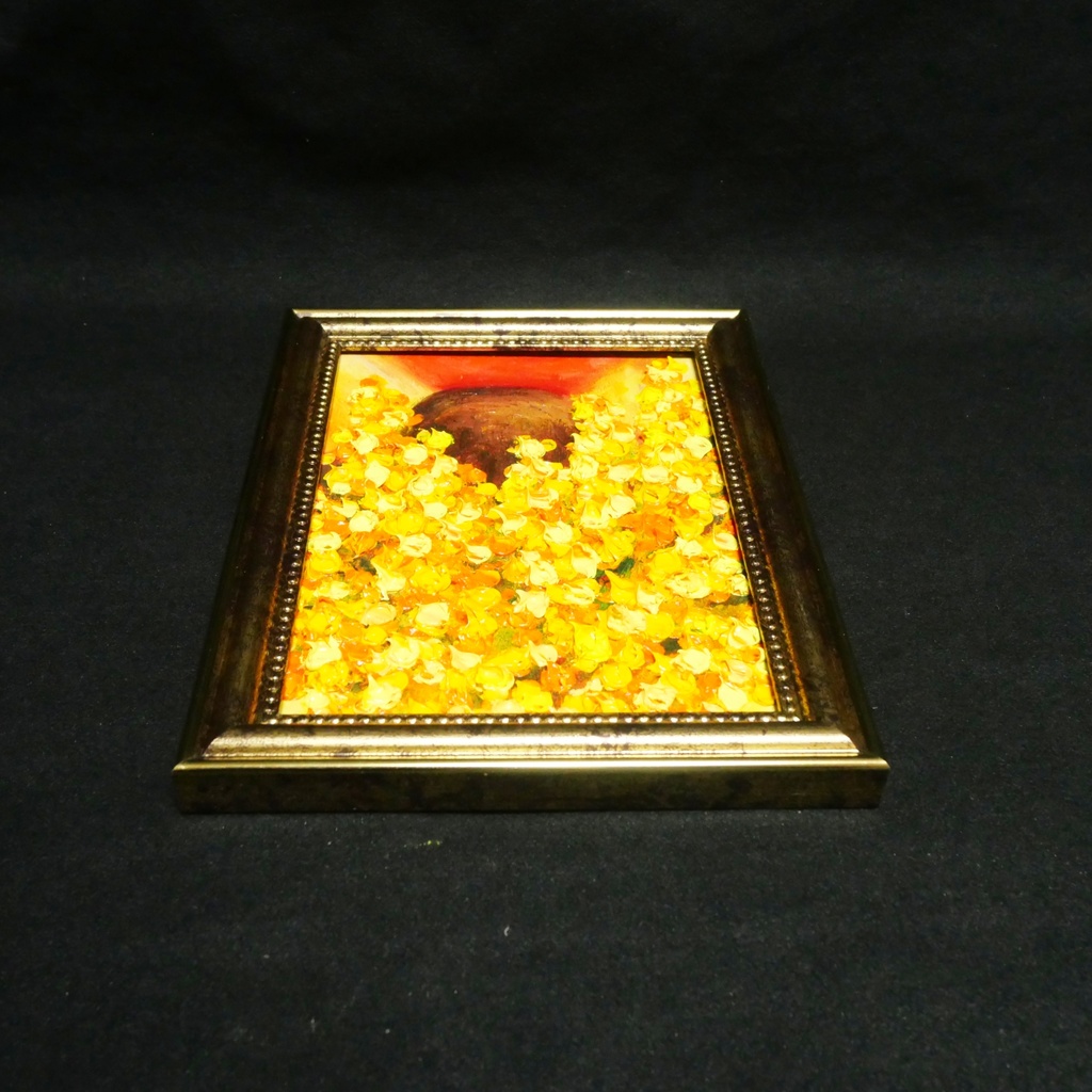 油絵 ミニ絵画 油彩画 【ミモザ】 絵画 原画