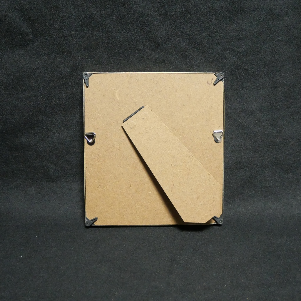 絵画 油彩 ミニ色紙絵 「緑の湖」