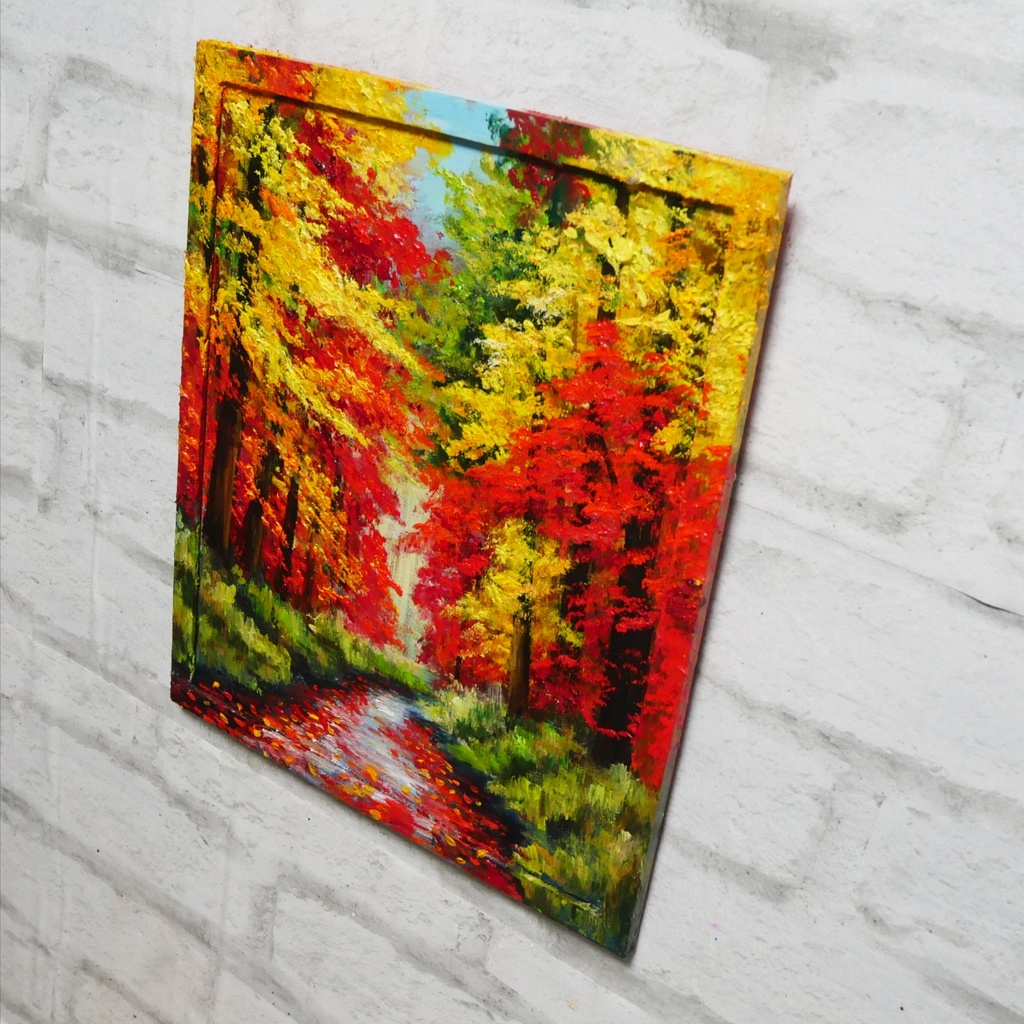 油絵 油彩 油彩画 絵 絵画【巡る季節】