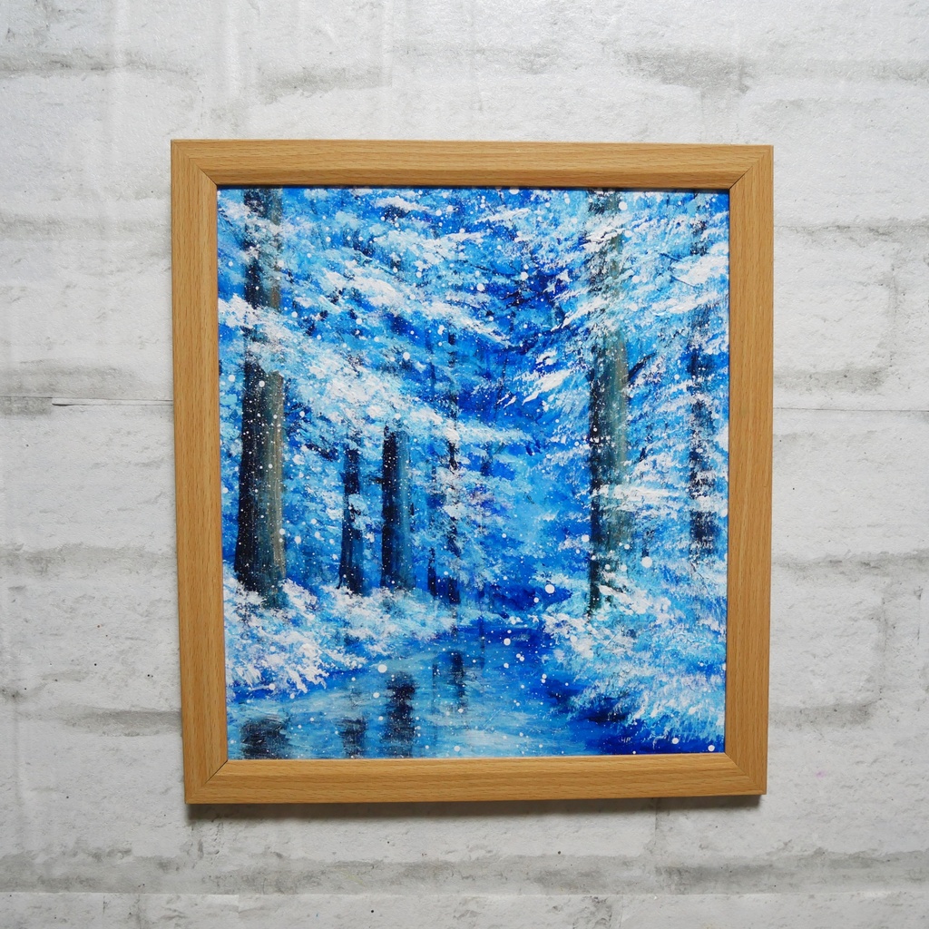 油絵 油彩 油彩画 絵 絵画【凍てつく時間】