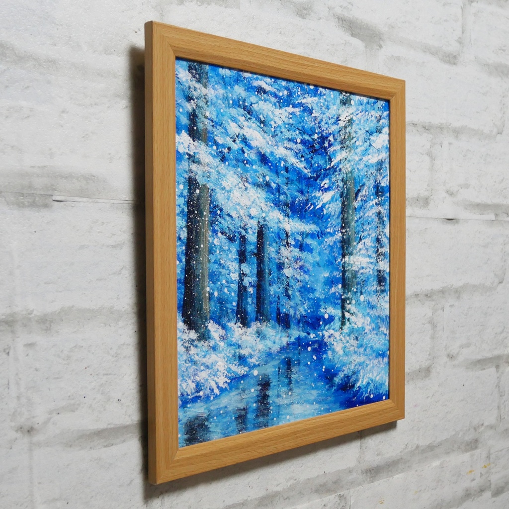 油絵 油彩 油彩画 絵 絵画【凍てつく時間】