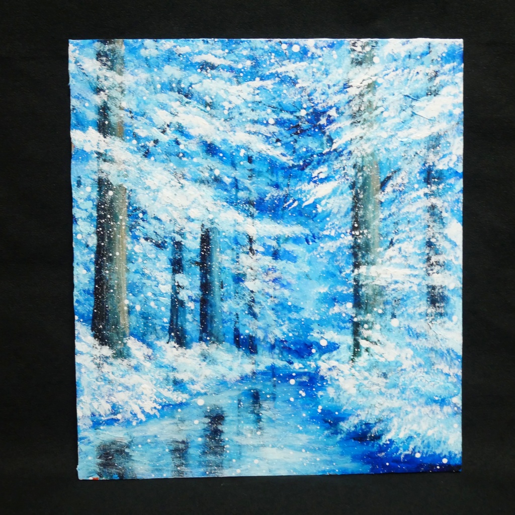 油絵 油彩 油彩画 絵 絵画【凍てつく時間】