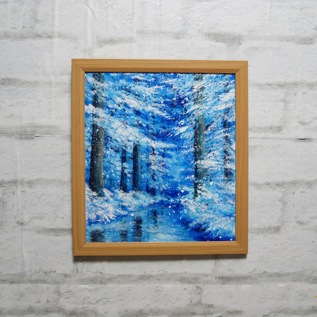 油絵 油彩 油彩画 絵 絵画【凍てつく時間】