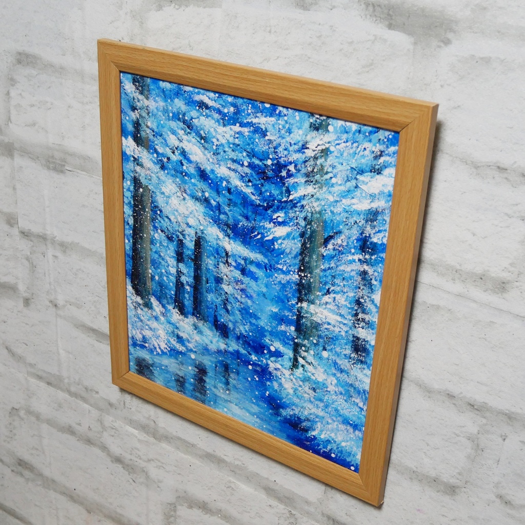 油絵 油彩 油彩画 絵 絵画【凍てつく時間】