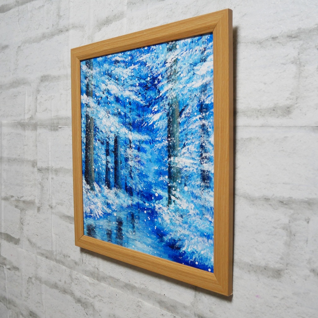 油絵 油彩 油彩画 絵 絵画【凍てつく時間】