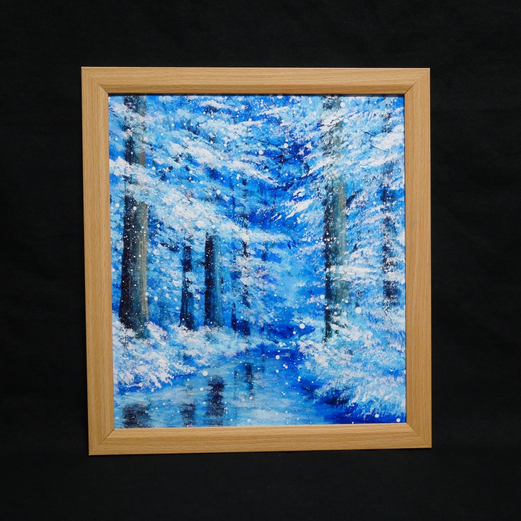 油絵 油彩 油彩画 絵 絵画【凍てつく時間】