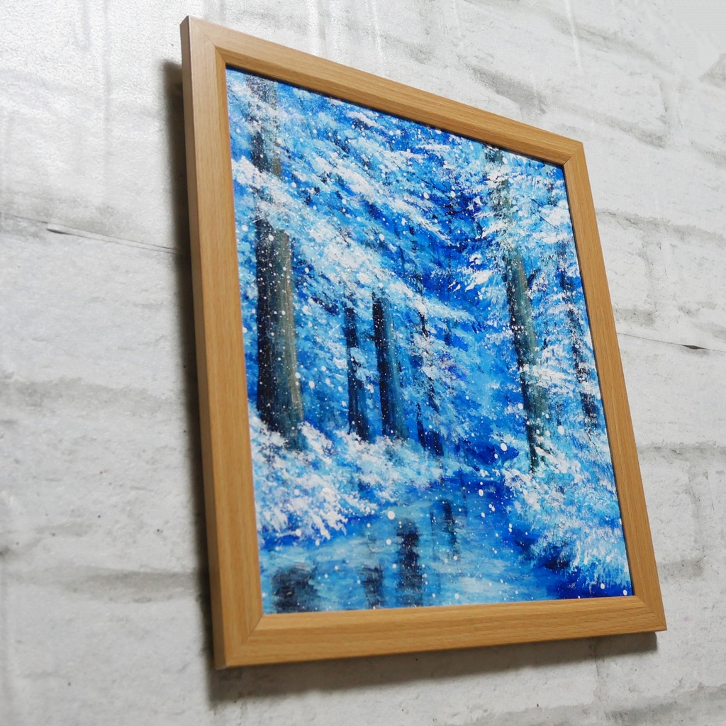 油絵 油彩 油彩画 絵 絵画【凍てつく時間】