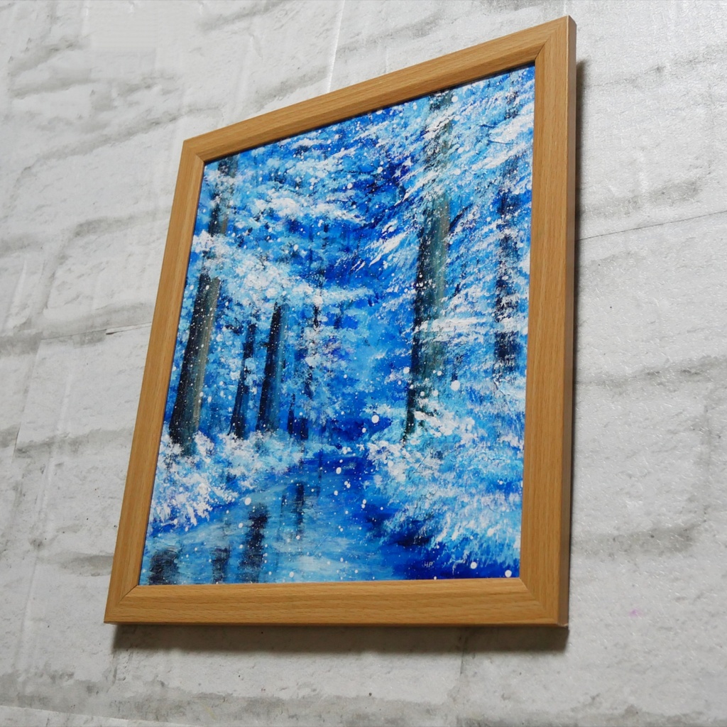 油絵 油彩 油彩画 絵 絵画【凍てつく時間】