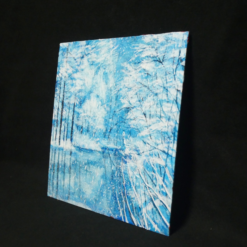 油絵 油彩 油彩画 絵 絵画 【白銀の世界】