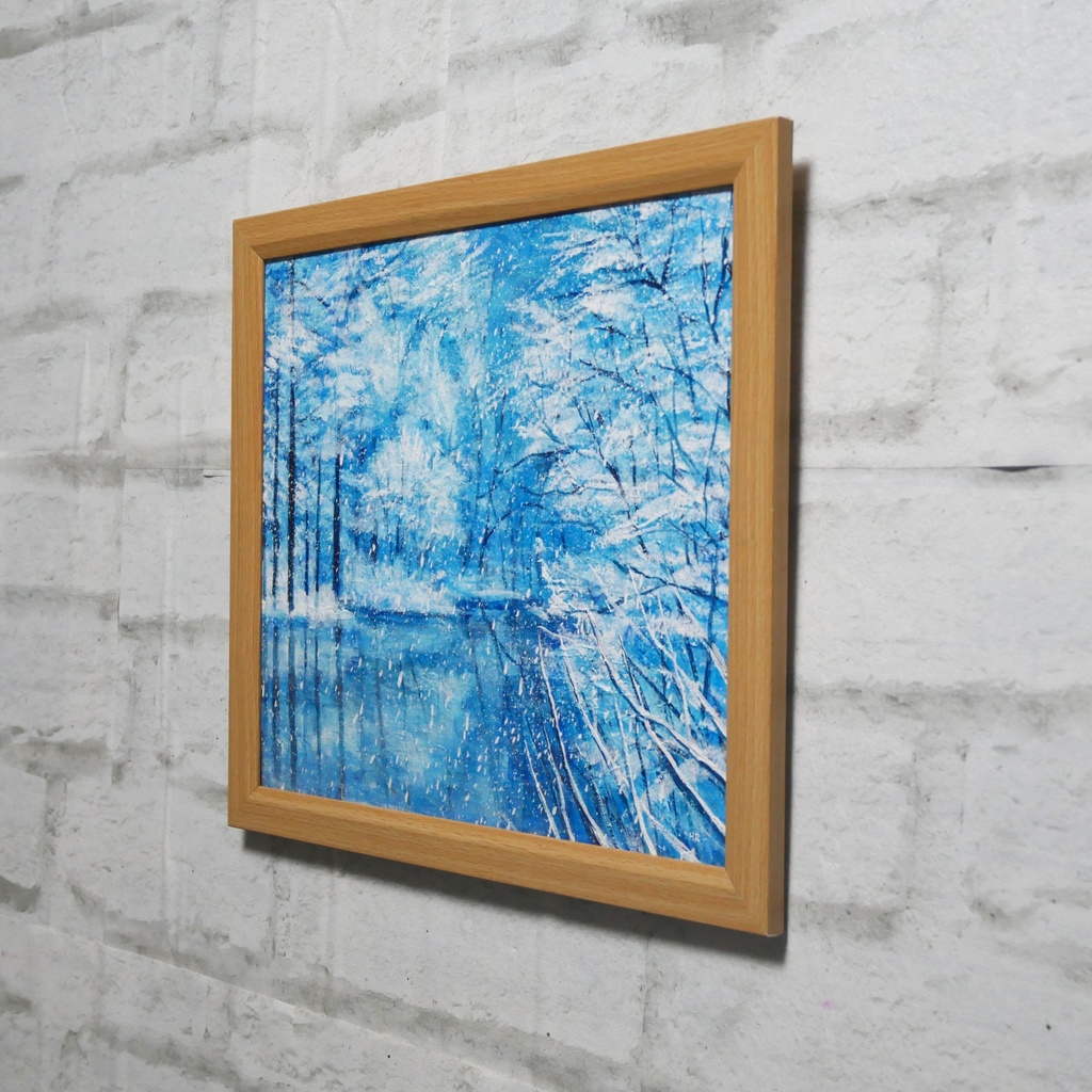 油絵 油彩 油彩画 絵 絵画 【白銀の世界】