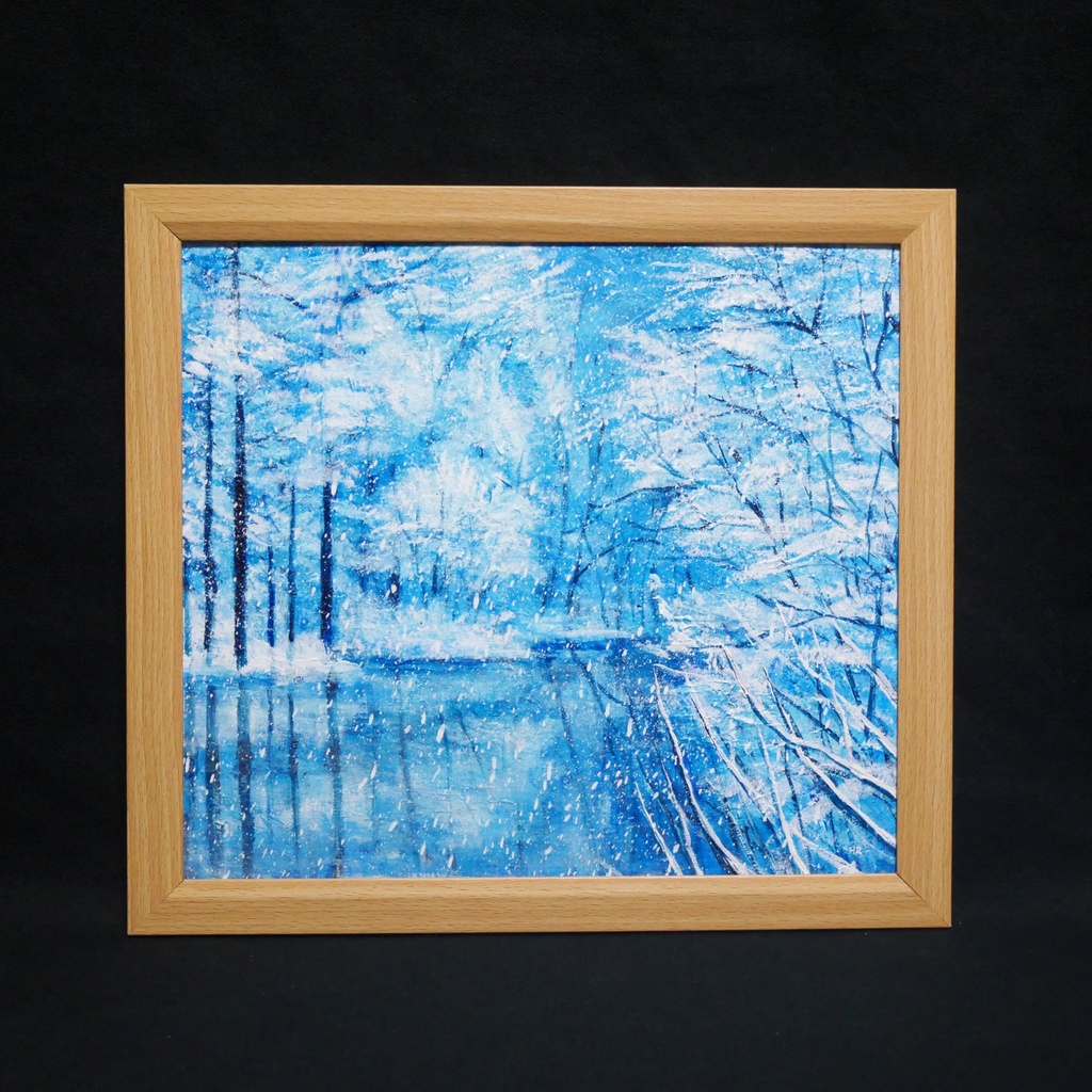 油絵 油彩 油彩画 絵 絵画 【白銀の世界】