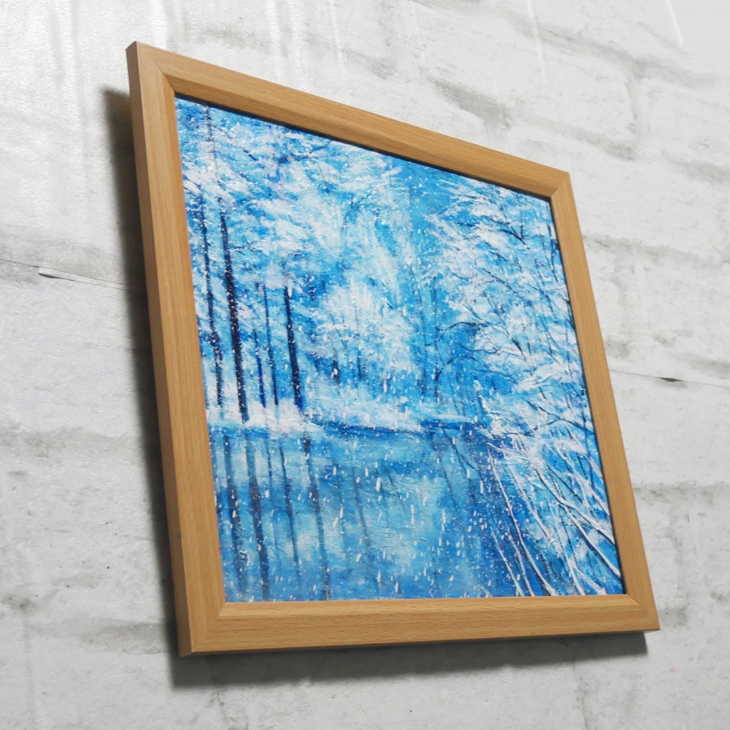 油絵 油彩 油彩画 絵 絵画 【白銀の世界】