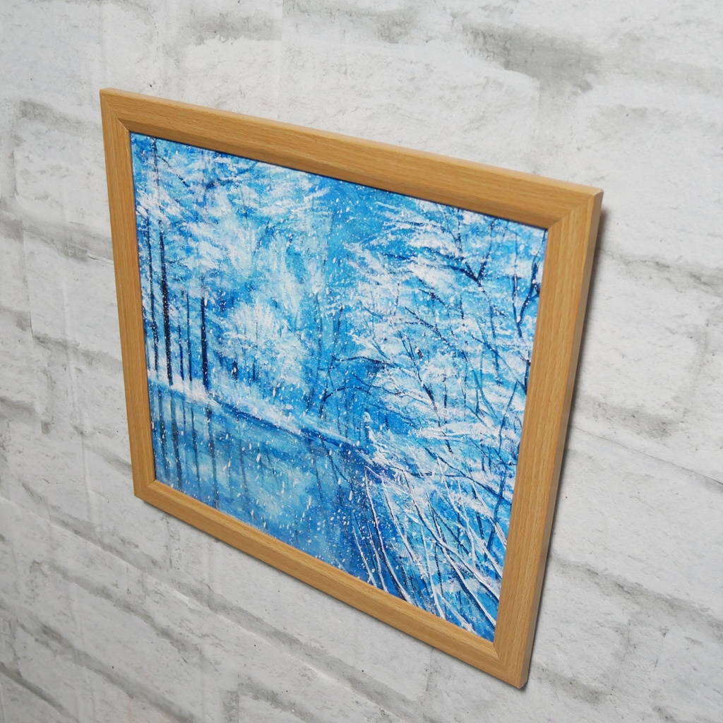 油絵 油彩 油彩画 絵 絵画 【白銀の世界】