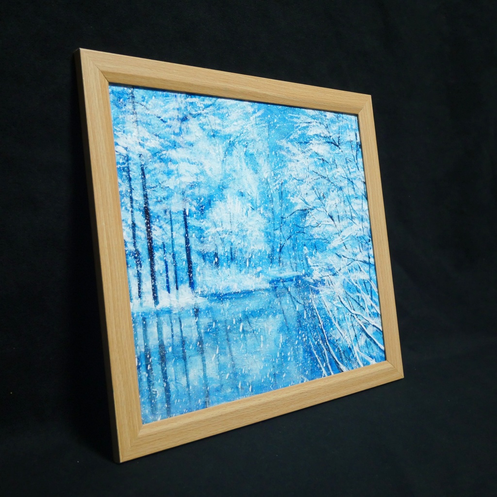 油絵 油彩 油彩画 絵 絵画 【白銀の世界】