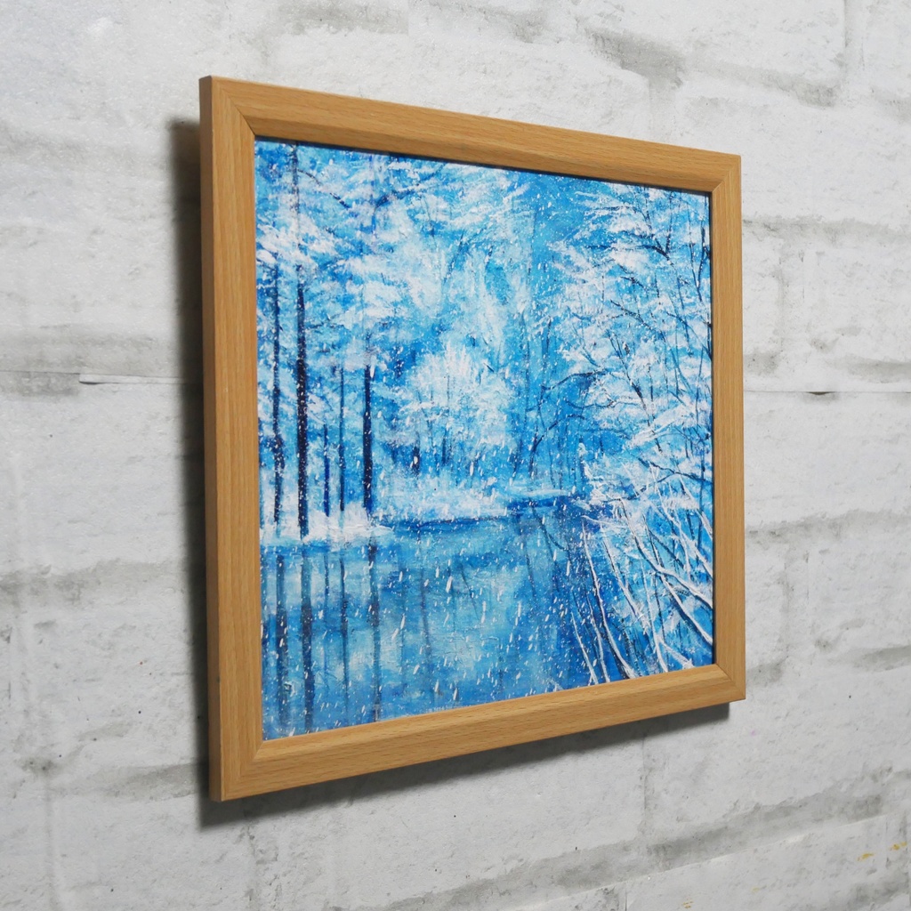 油絵 油彩 油彩画 絵 絵画 【白銀の世界】