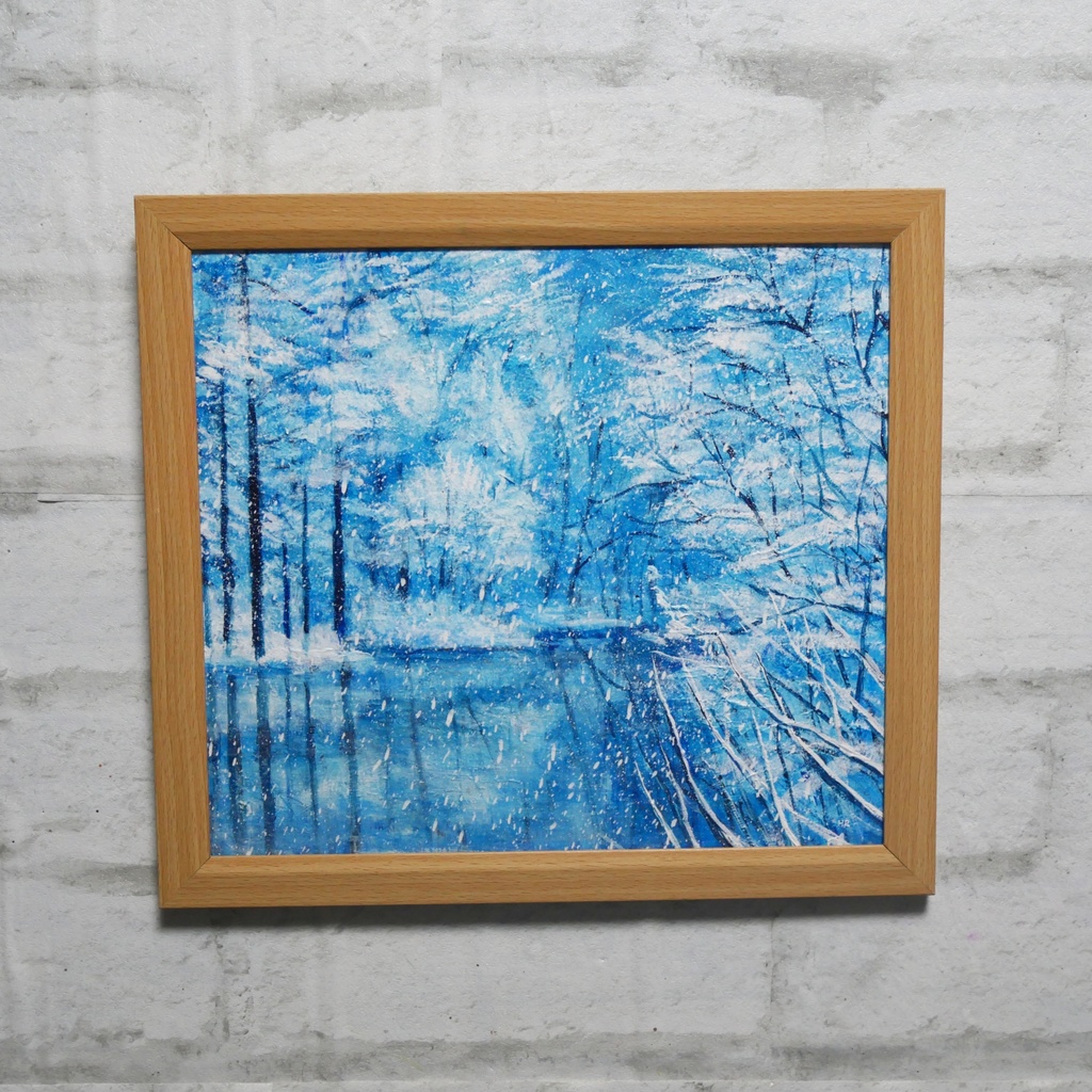 油絵 油彩 油彩画 絵 絵画 【白銀の世界】