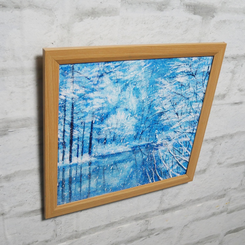 油絵 油彩 油彩画 絵 絵画 【白銀の世界】