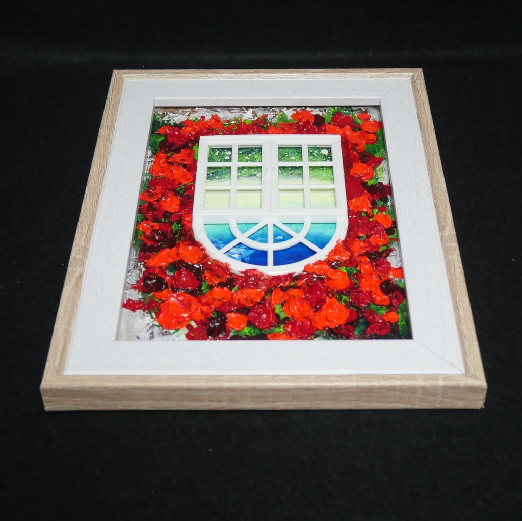 油絵 油彩画 原画「窓の先」絵画 アート インテリア 壁掛け