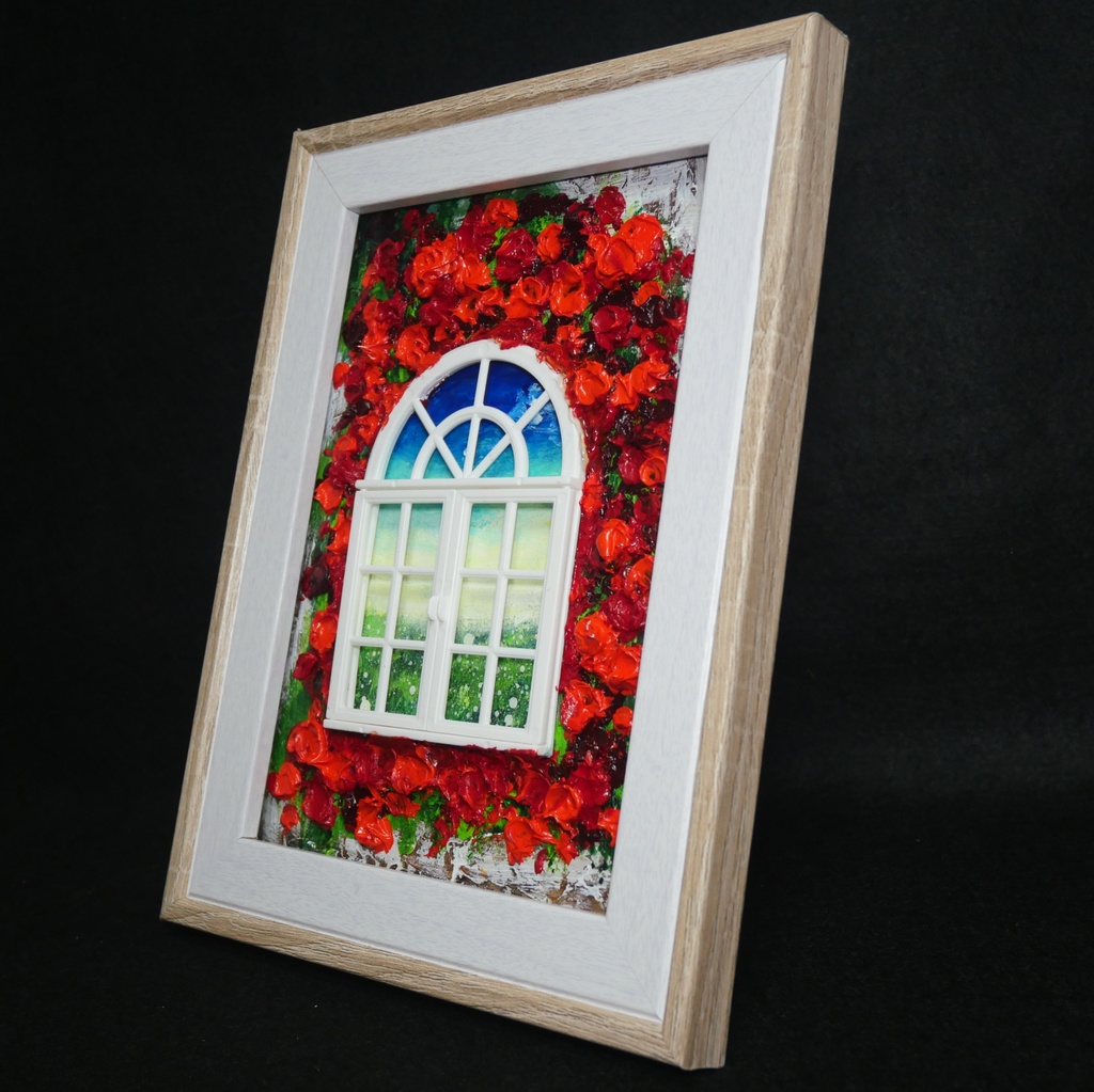 油絵 油彩画 原画「窓の先」絵画 アート インテリア 壁掛け