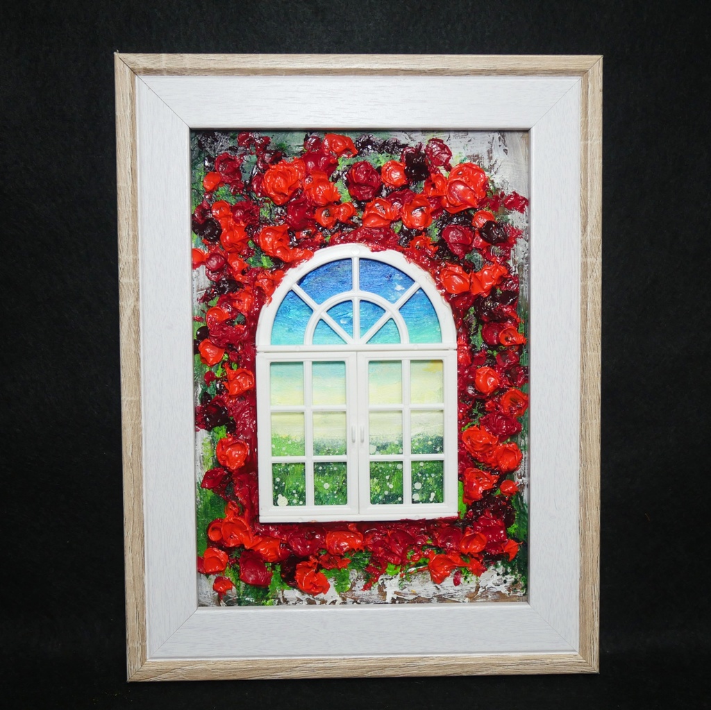 油絵 油彩画 原画「窓の先」絵画 アート インテリア 壁掛け