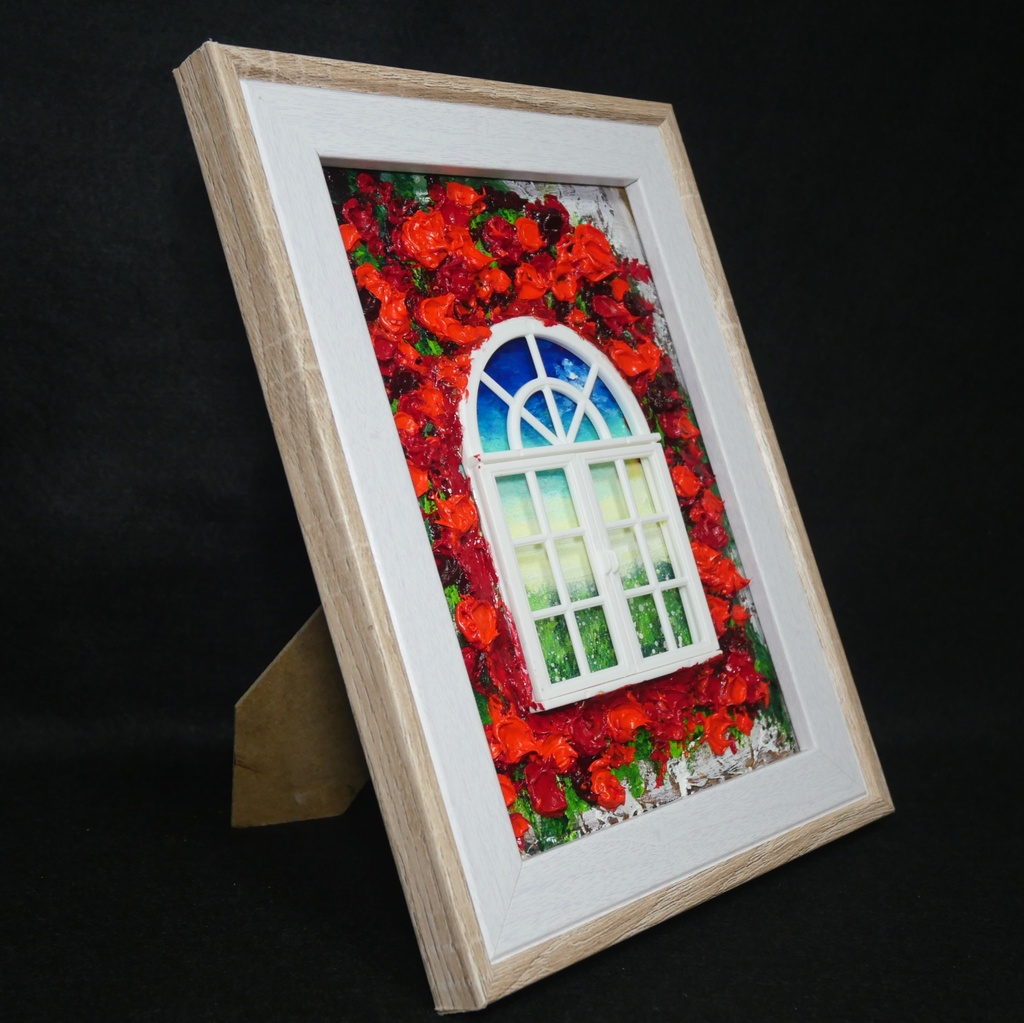 油絵 油彩画 原画「窓の先」絵画 アート インテリア 壁掛け