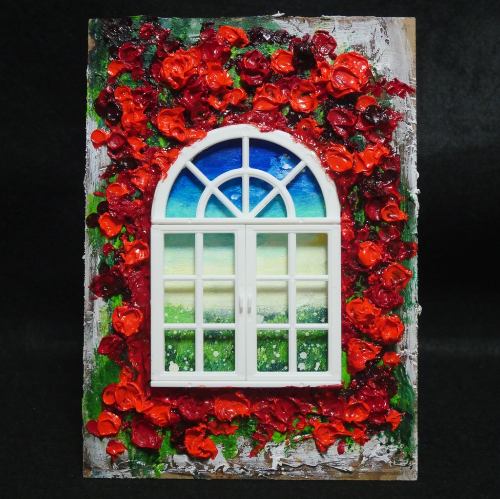 油絵 油彩画 原画「窓の先」絵画 アート インテリア 壁掛け