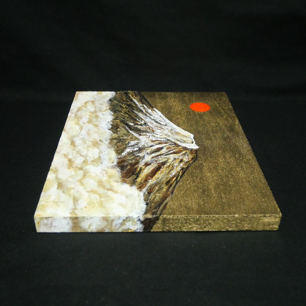 油絵「黄金の輝きが放つ生命力」絵画 油彩画 木製パネル 壁掛け インテリア雑貨