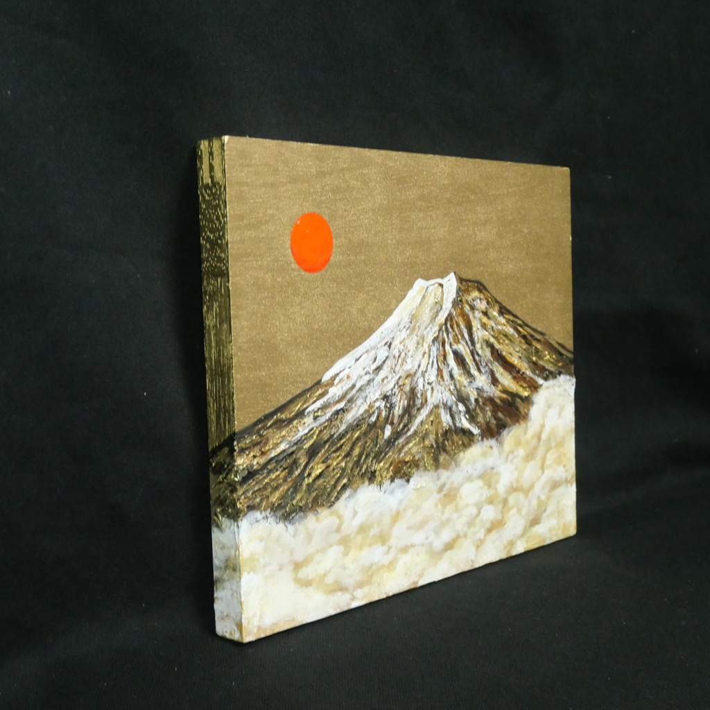 油絵「黄金の輝きが放つ生命力」絵画 油彩画 木製パネル 壁掛け インテリア雑貨