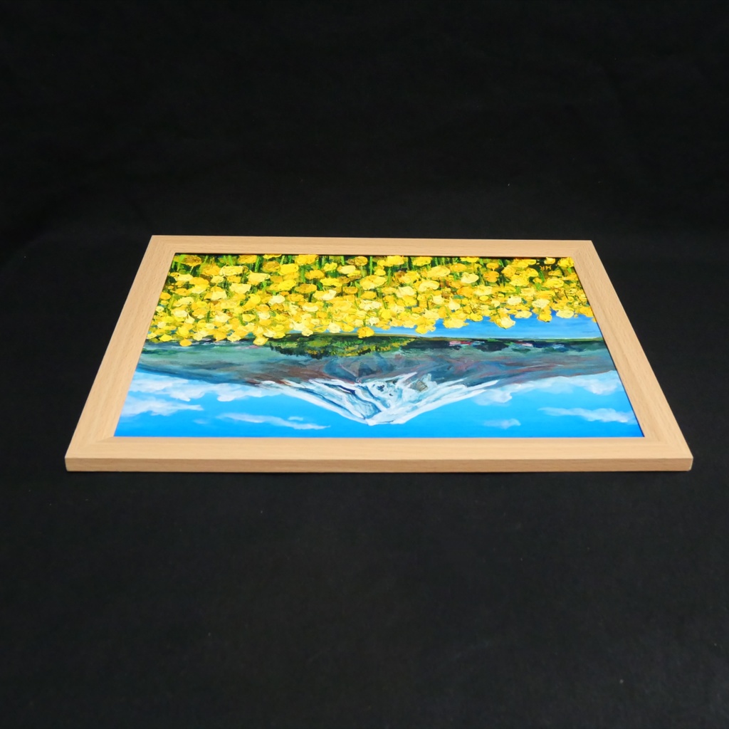 【油絵】春の息吹と、悠久の富士|富士山 絵画 インテリア 油彩画 原画