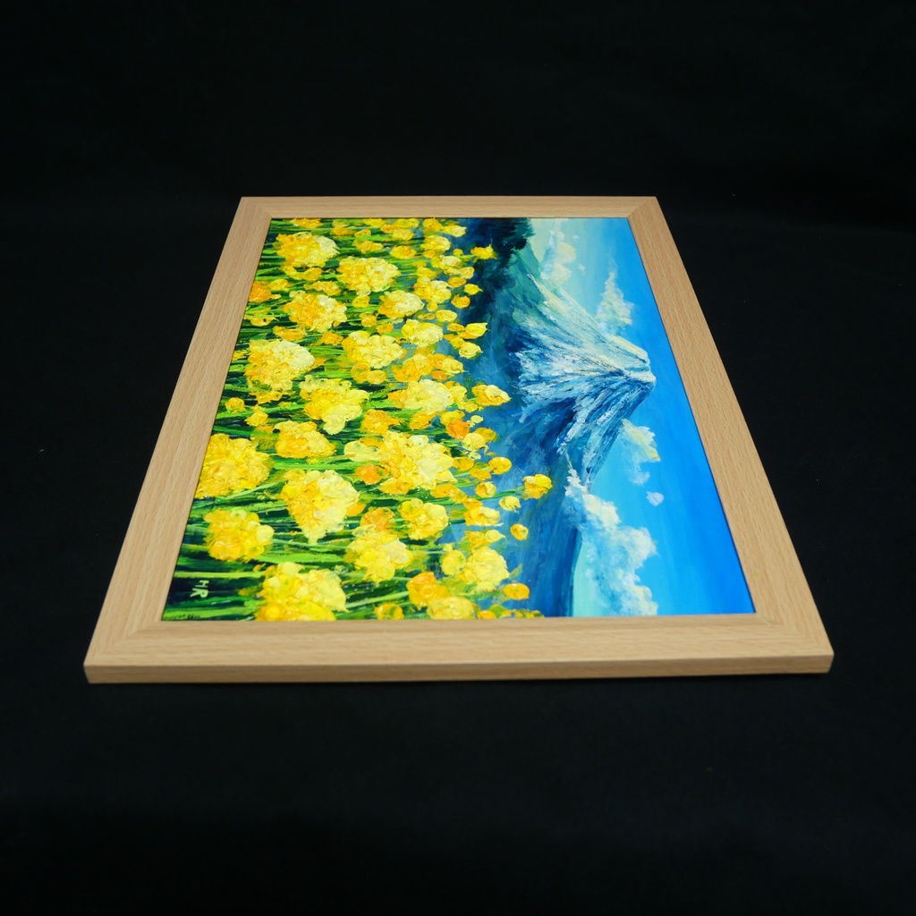 【一点物】黄金の夜明け 〜希望の息吹〜|油絵 絵画 原画 インテリア 風景画 モダンインテリア・新築祝い・開店祝いにも