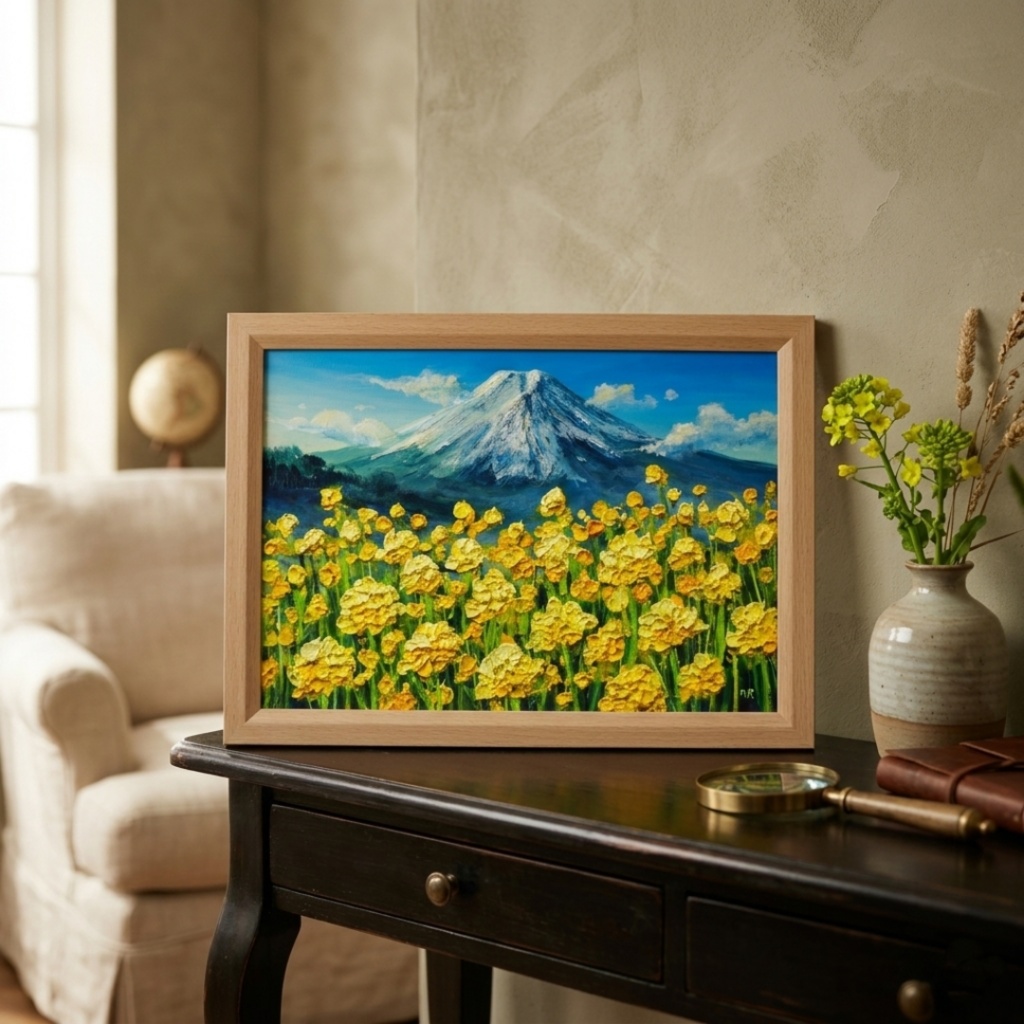 【一点物】黄金の夜明け 〜希望の息吹〜|油絵 絵画 原画 インテリア 風景画 モダンインテリア・新築祝い・開店祝いにも