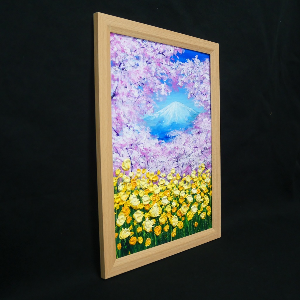 油絵【祝祭の富士】富士山 絵画 油彩画 原画 風景画|開運 縁起物 金運 アート インテリア