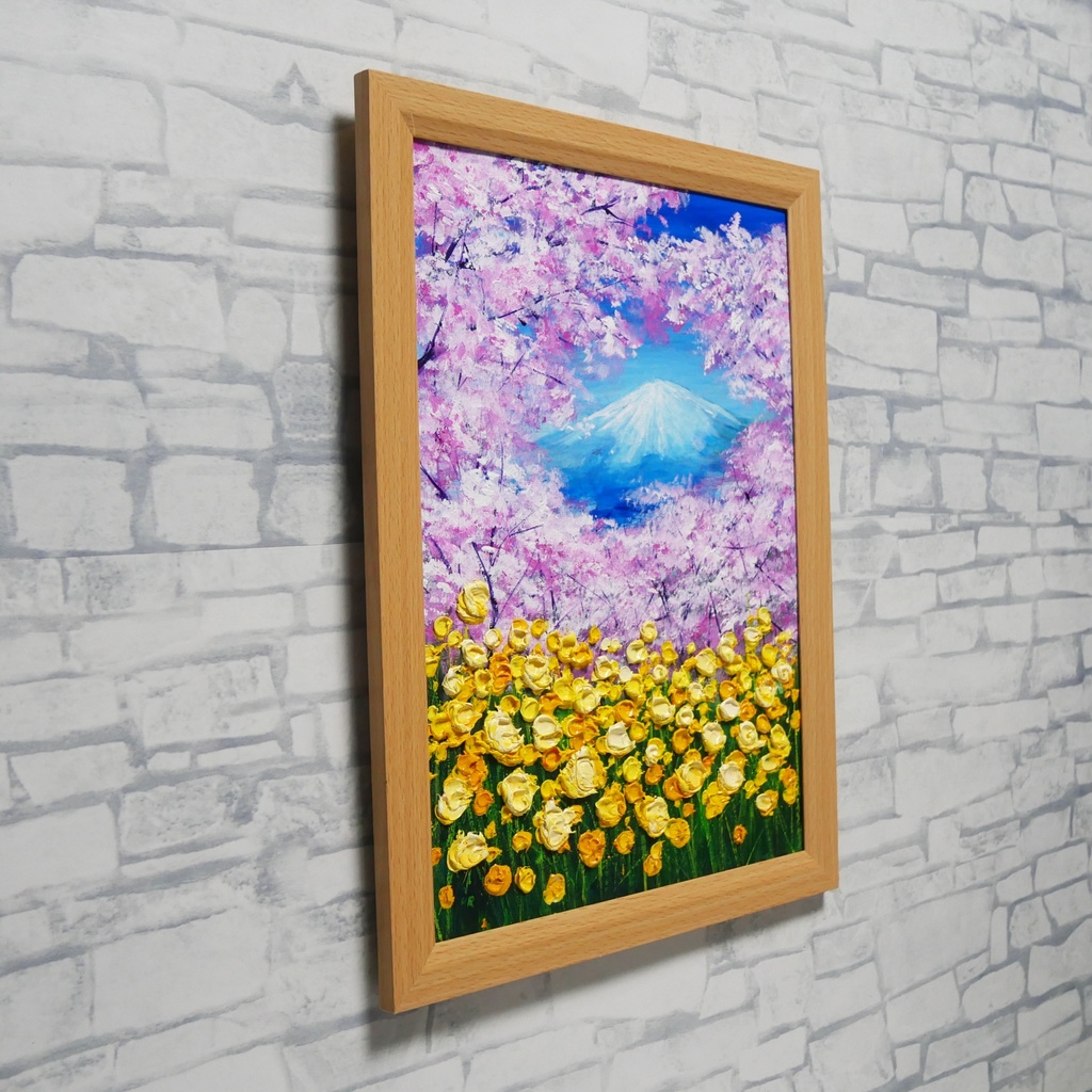 油絵【祝祭の富士】富士山 絵画 油彩画 原画 風景画|開運 縁起物 金運 アート インテリア