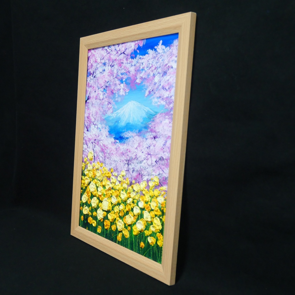 油絵【祝祭の富士】富士山 絵画 油彩画 原画 風景画|開運 縁起物 金運 アート インテリア